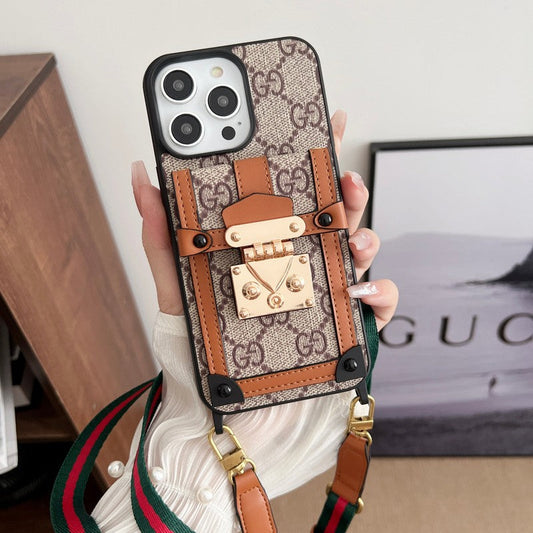 Custodia classica per iPhone con catena per porta carte Premium