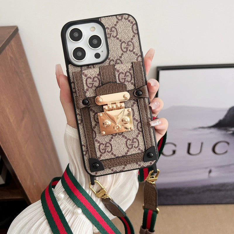 Premium Card Bag Chain Klassisk iPhone-etui