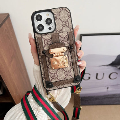 Premium Card Bag Chain Klassisk iPhone-etui