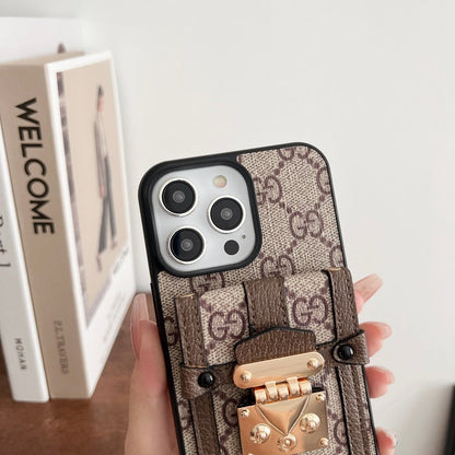 Premium Card Bag Chain Klassisk iPhone-etui