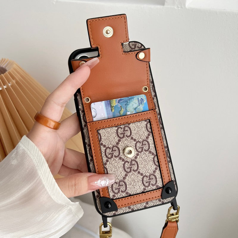 Premium Card Bag Chain Klassisk iPhone-etui
