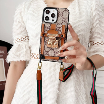 Premium Card Bag Chain Klassisk iPhone-etui