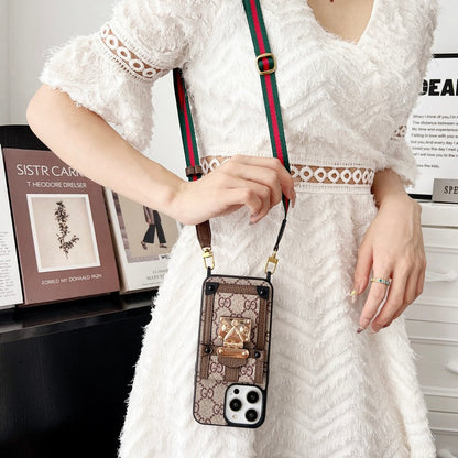 Premium Card Bag Chain Klassisk iPhone-etui