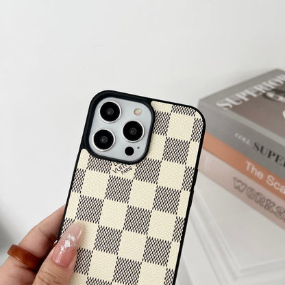 Luksus Sort & Hvid Crossbody iPhone-etui