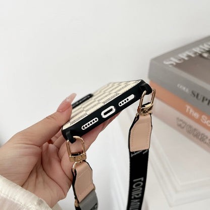 Luksus brunt Crossbody iPhone etui