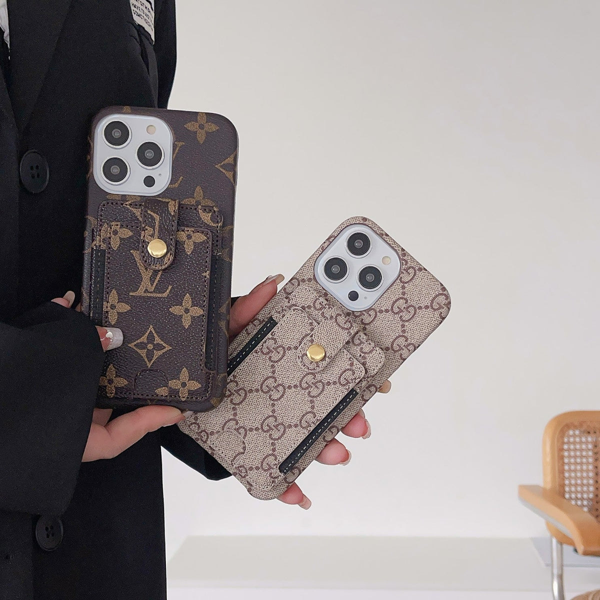 Premium kortholder iPhone etui