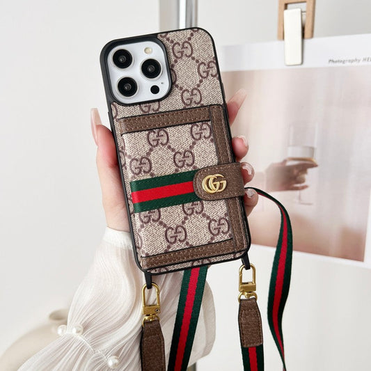 Premium Card Bag Chain Klassisk iPhone-etui