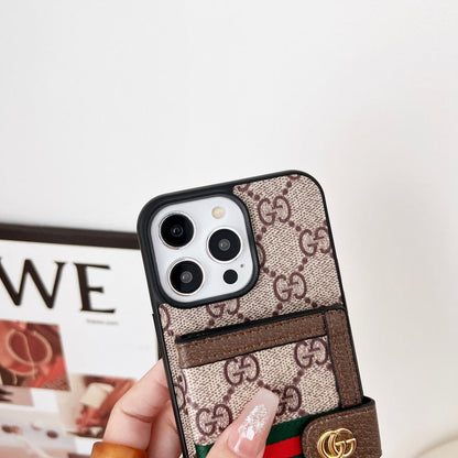 Custodia classica per iPhone con catena per porta carte Premium