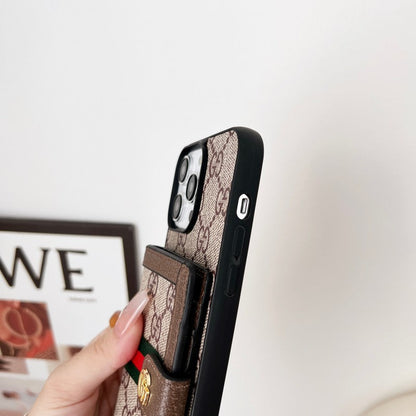 Custodia classica per iPhone con catena per porta carte Premium