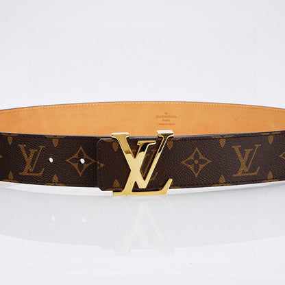حزام Monogram فاخر بإبزيم ذهبي