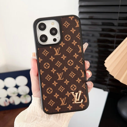 Luksus klassisk brunt iPhone-cover