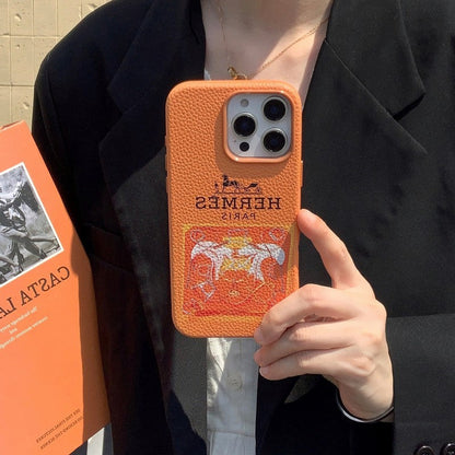 Klassisk læder cover til iPhone