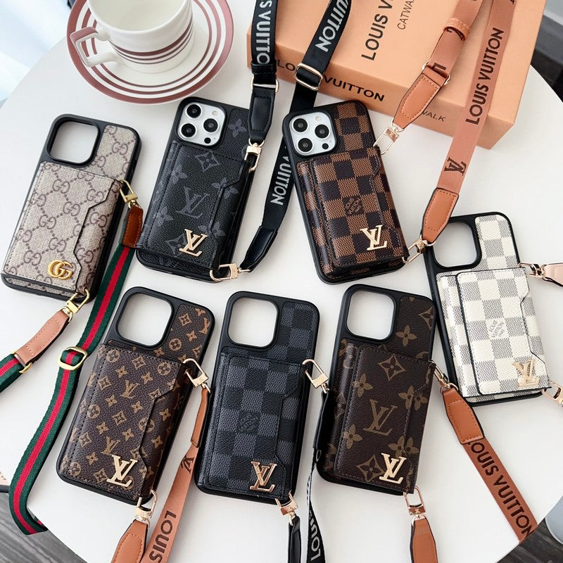 Custodia per iPhone a tracolla con borsa laterale Premium