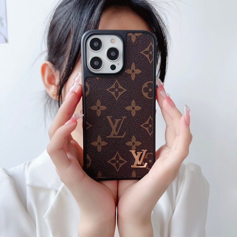 Luksus klassisk brunt iPhone-cover