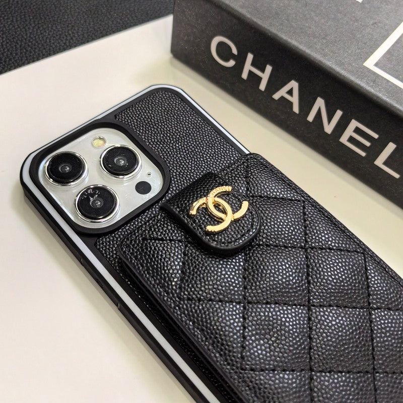 Elegante custodia per iPhone in pelle a tracolla