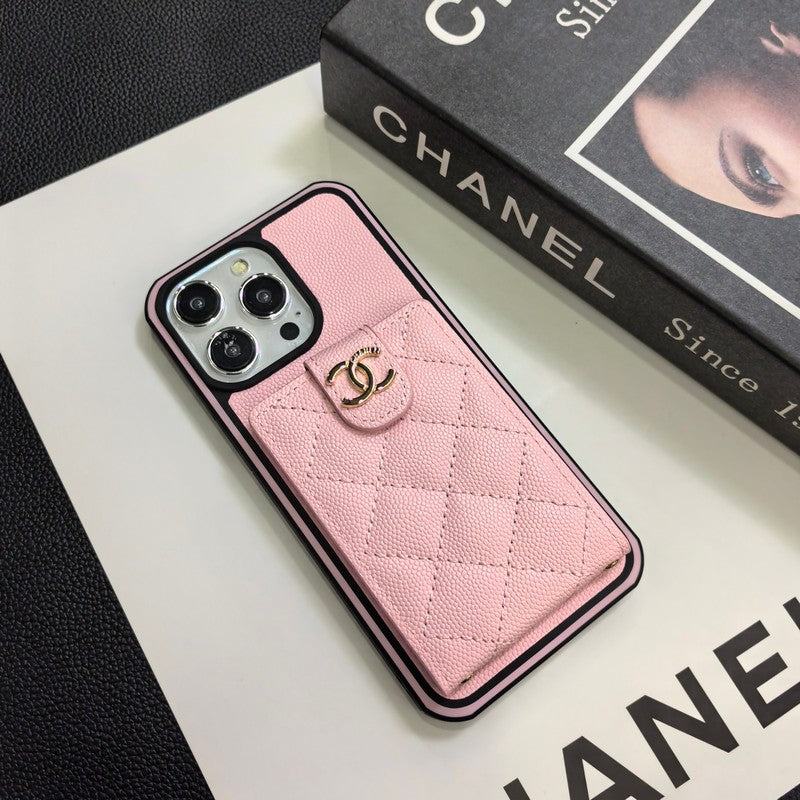 Elegante custodia per iPhone in pelle a tracolla