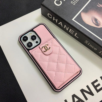 Elegante custodia per iPhone in pelle a tracolla