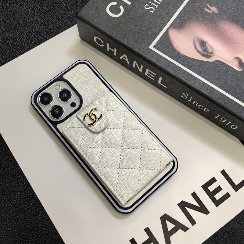 Elegante custodia per iPhone in pelle a tracolla