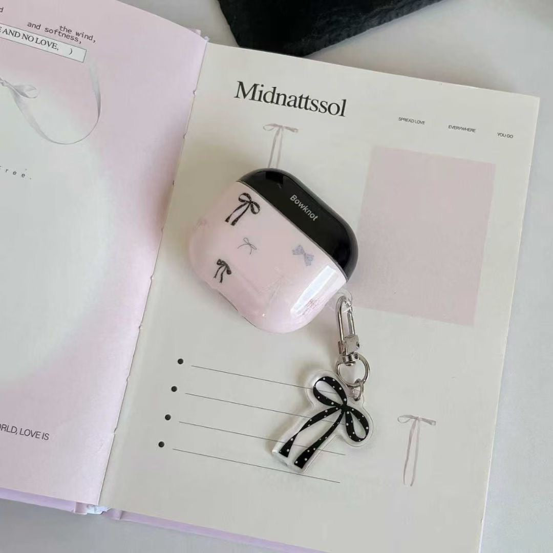 Pouzdro na sluchátka Pink Bow se stuhou