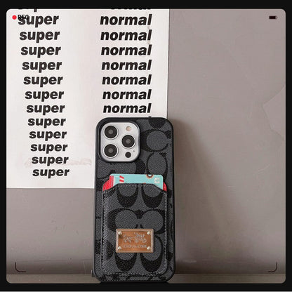 Klassisk korttaske i læder til iPhone