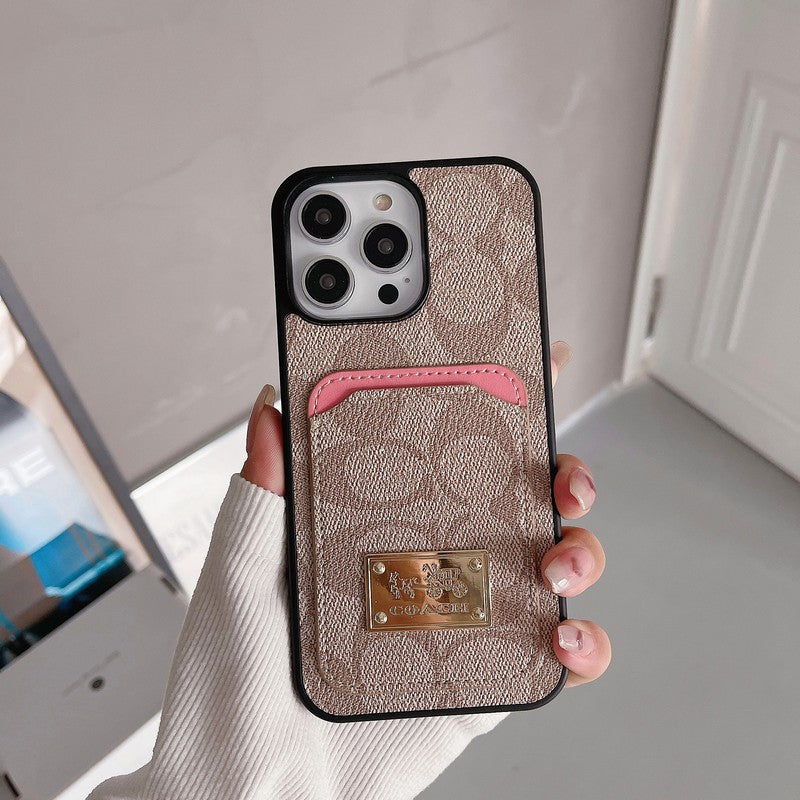 Klassisk korttaske i læder til iPhone