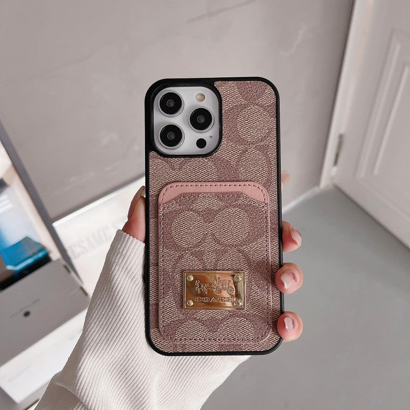 Klassisk korttaske i læder til iPhone