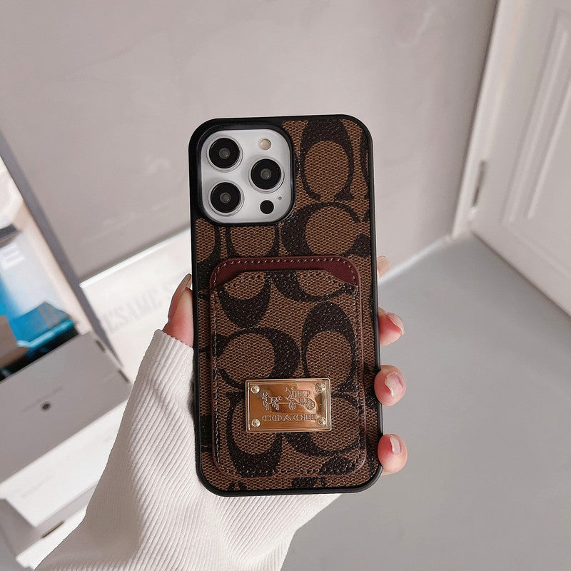 Klassisk korttaske i læder til iPhone