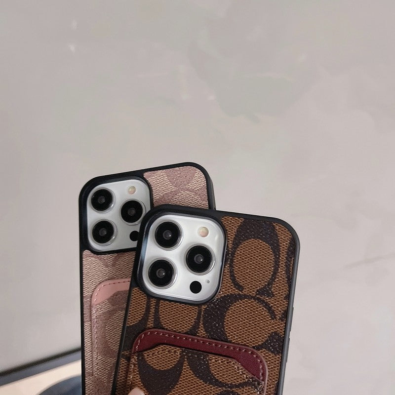 Klassisk korttaske i læder til iPhone
