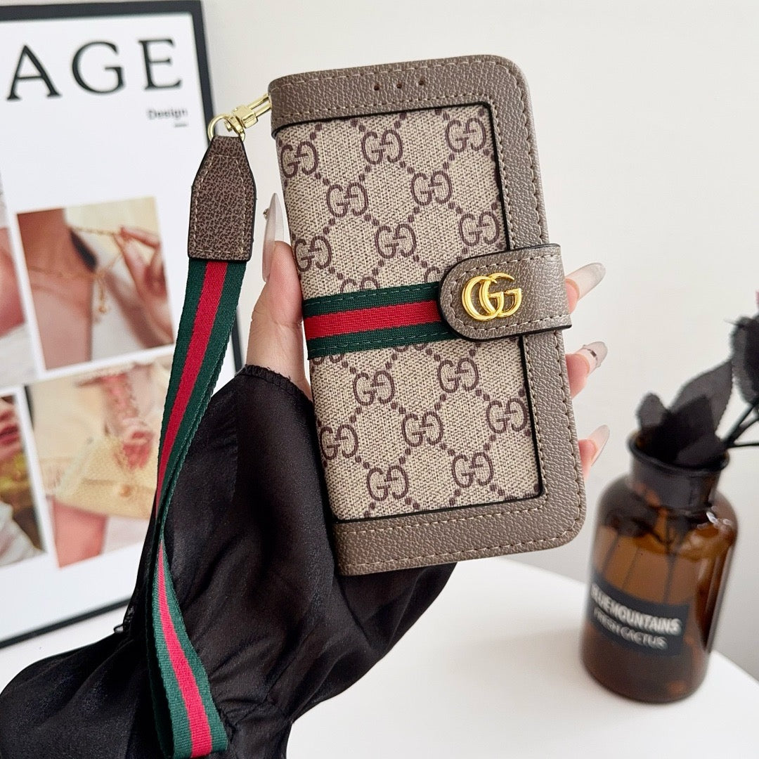 Sparán Só Patrún Só Cás iPhone le Sealbhóir Cárta agus Strap