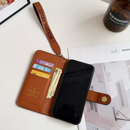Sparán Só Patrún Só Cás iPhone le Sealbhóir Cárta agus Strap