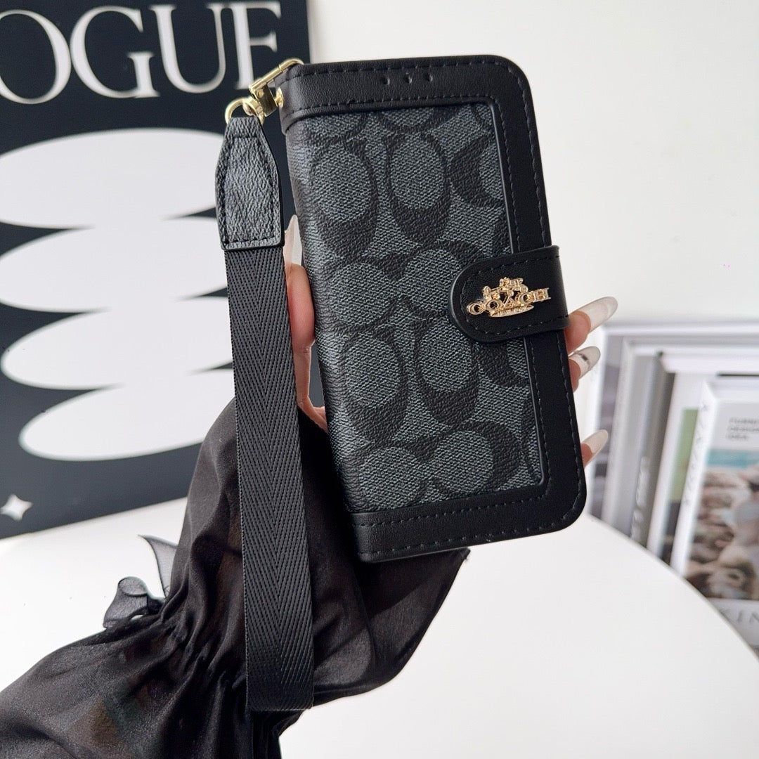 CO Luxury Pattern Wallet iPhone-etui med kortholder og rem