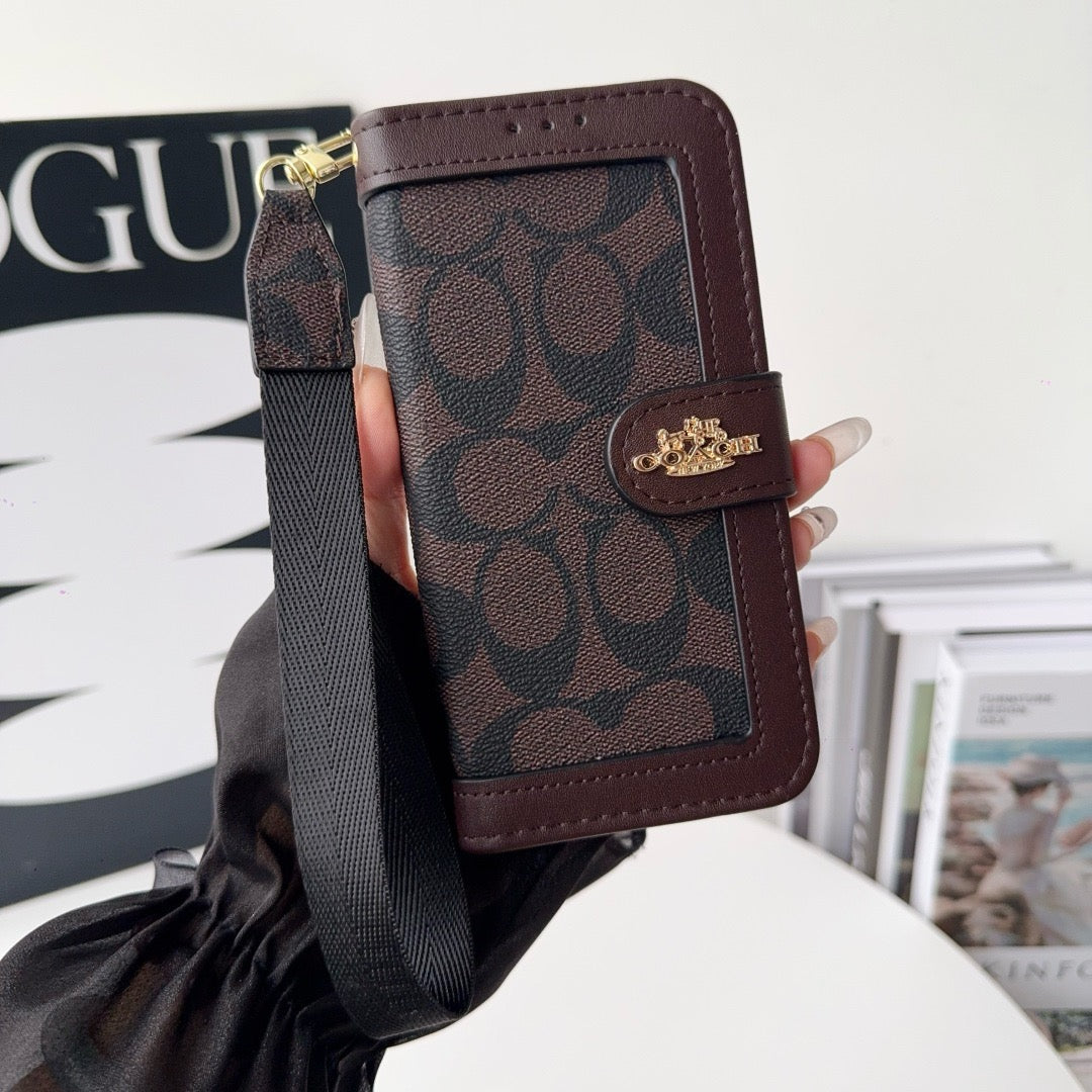 CO Luxury Pattern Wallet iPhone-etui med kortholder og rem