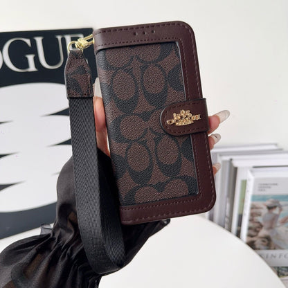 CO Luxury Pattern Wallet iPhone-etui med kortholder og rem