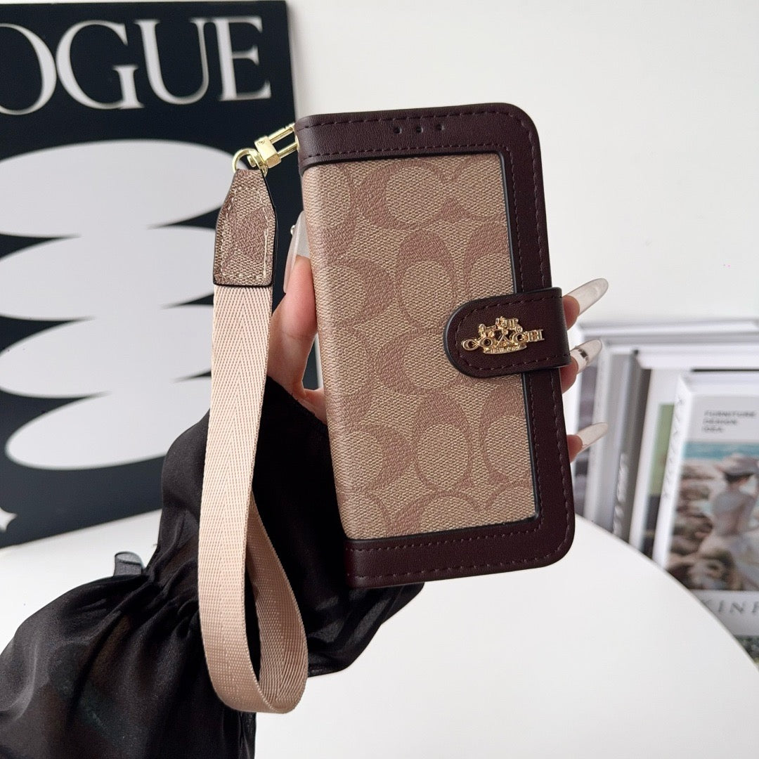 CO Luxury Pattern Wallet iPhone-etui med kortholder og rem