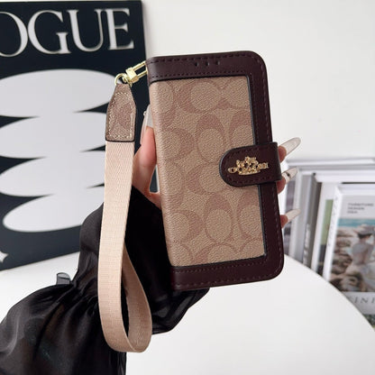 CO Luxury Pattern Wallet iPhone-etui med kortholder og rem