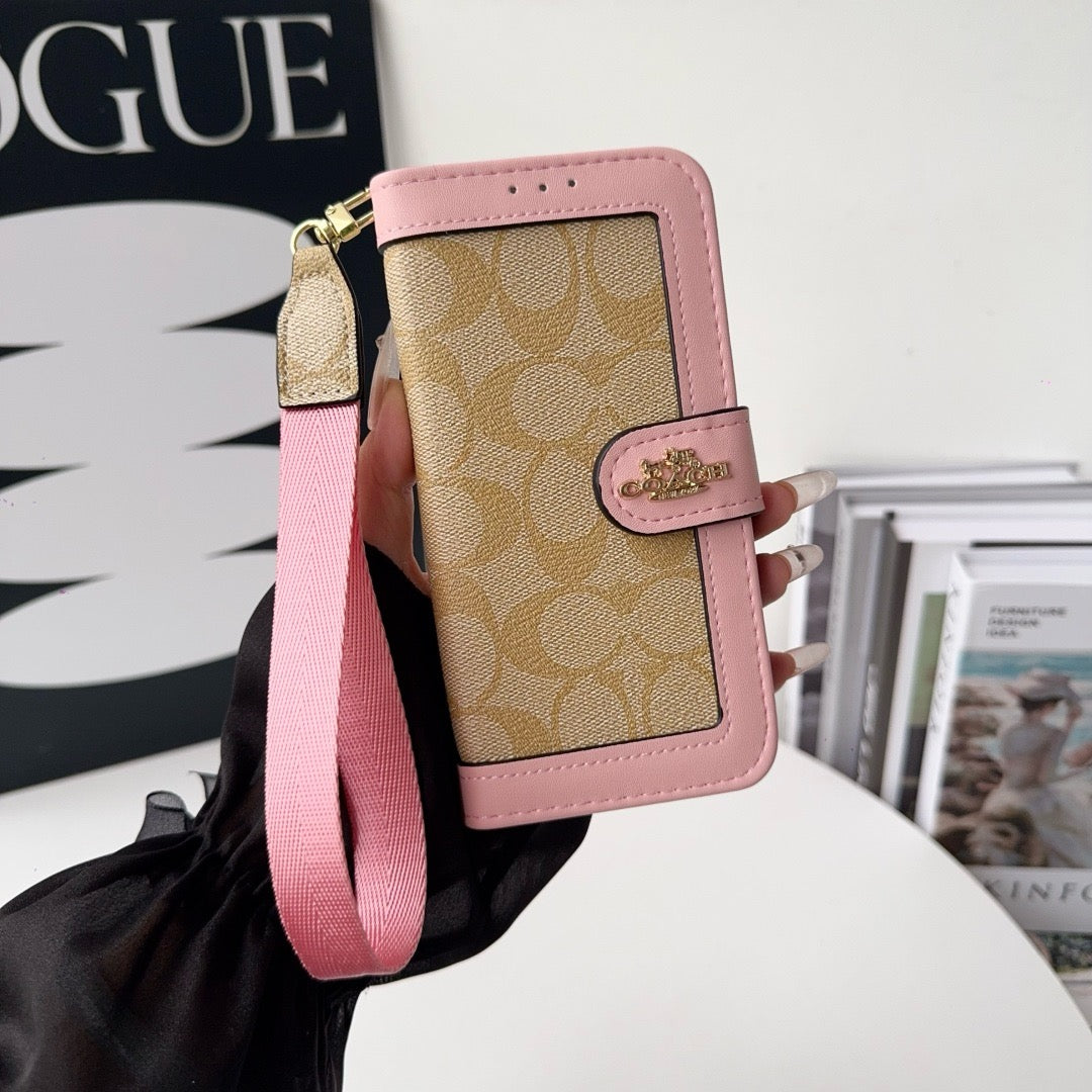 CO Luxury Pattern Wallet iPhone-etui med kortholder og rem