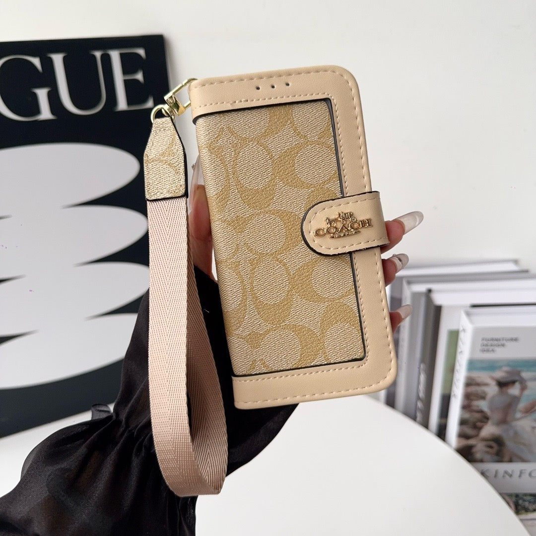 CO Luxury Pattern Wallet iPhone-etui med kortholder og rem