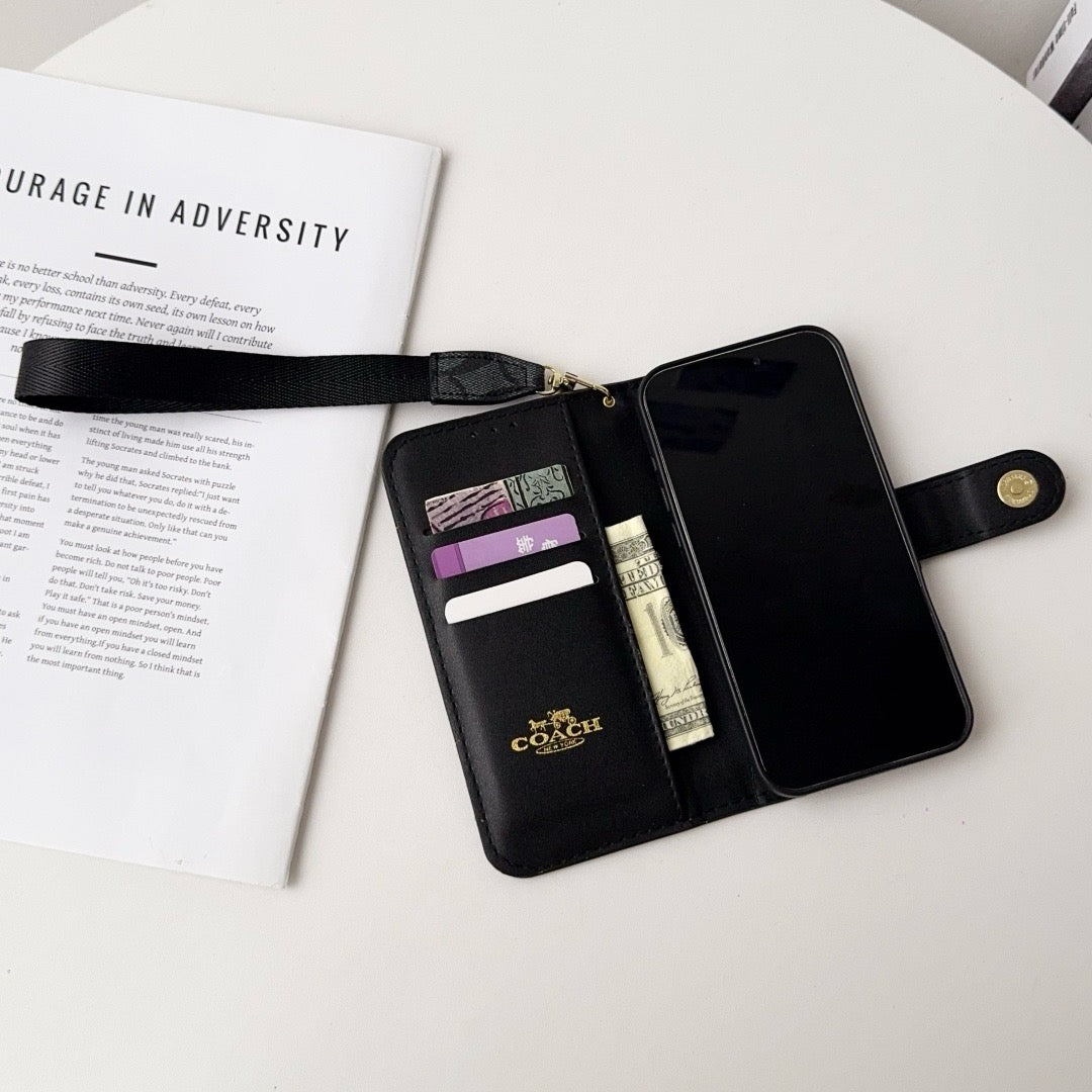 CO Luxury Pattern Wallet iPhone-etui med kortholder og rem