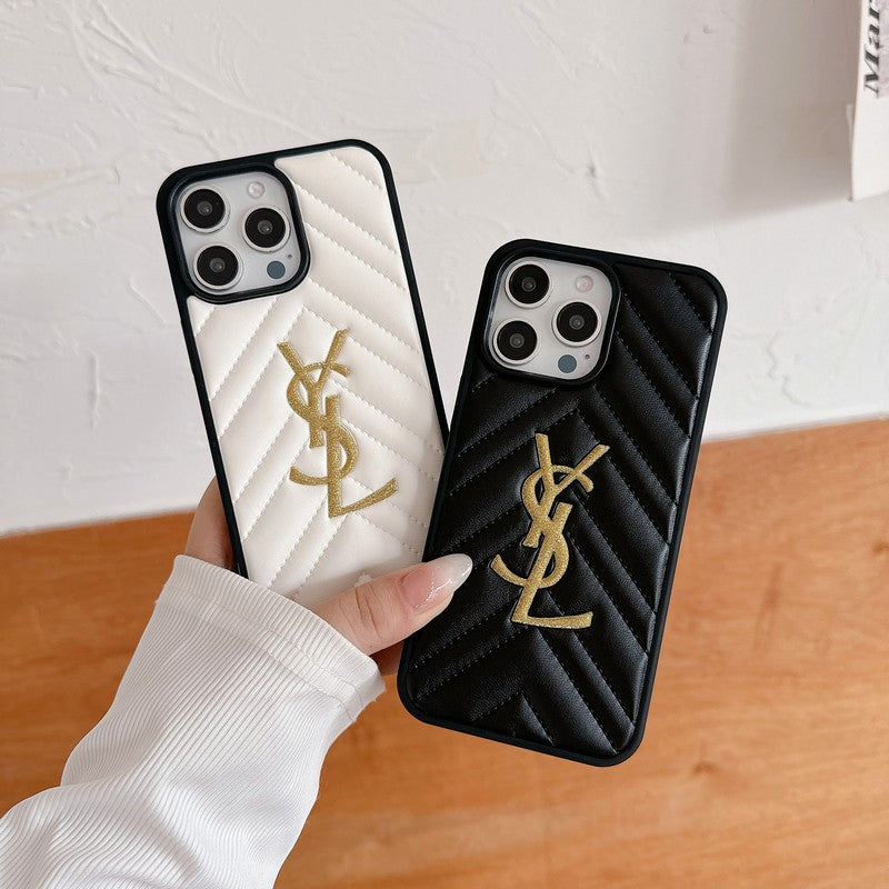 Saint Black & Hvidt læder iPhone-cover