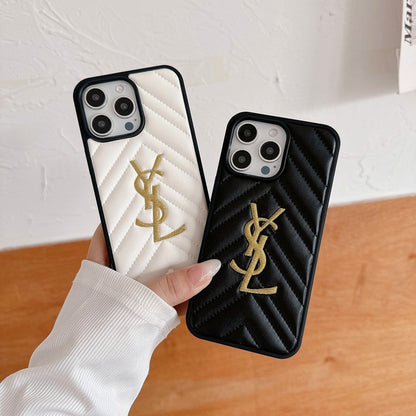 Saint Black & Hvidt læder iPhone-cover