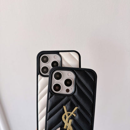 Saint Black & Hvidt læder iPhone-cover