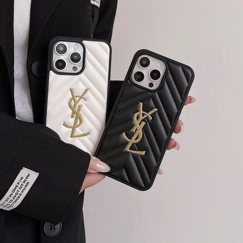 Saint Black & Hvidt læder iPhone-cover