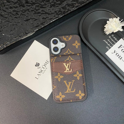 حقيبة بطاقات فاخرة ذات لون كلاسيكي لفون iPhone