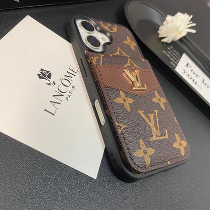 حقيبة بطاقات فاخرة ذات لون كلاسيكي لفون iPhone
