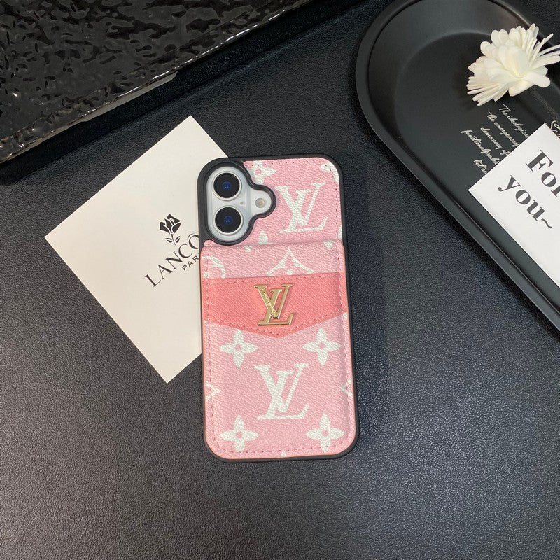 حقيبة بطاقات فاخرة ذات لون كلاسيكي لفون iPhone