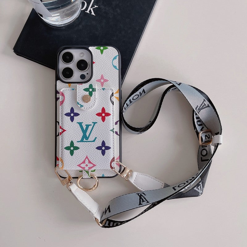 حافظة بطاقات فاخرة بسلسلة كلاسيكية لهاتف iPhone