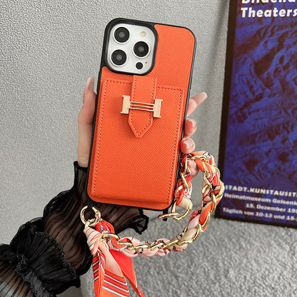 H Card Bag Tørklæder Læder iPhone etui