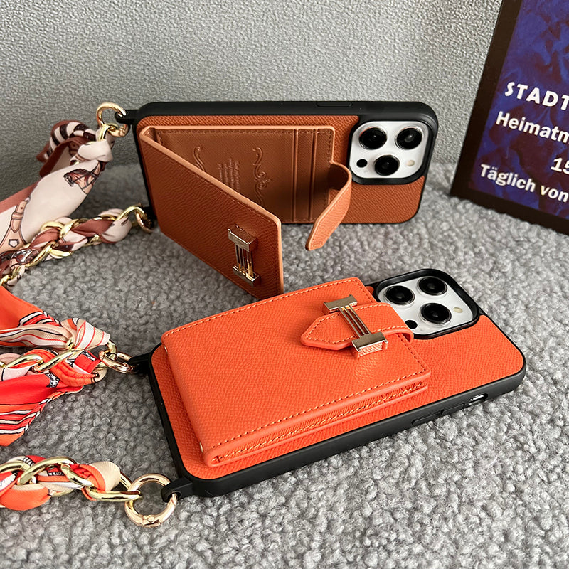 H Card Bag Tørklæder Læder iPhone etui