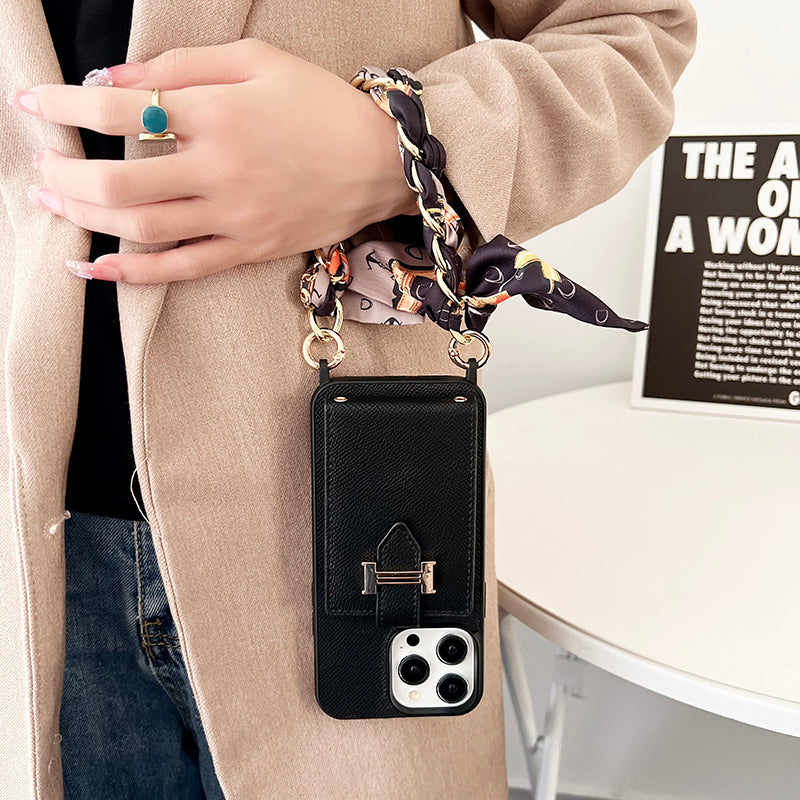 H Card Bag Tørklæder Læder iPhone etui