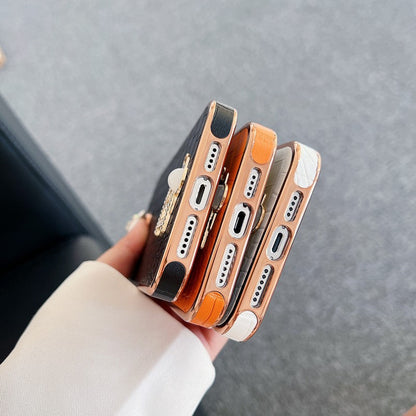 Fashion Diamond Logo Rose Gold iPhone etui